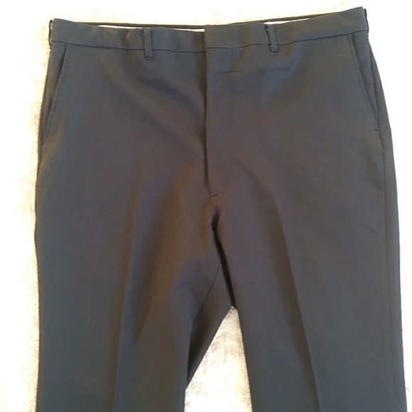 Flexslax Perma-Prest Full Fit Dress Formal Pants 40 x 30 Black - Picture 8 of 13